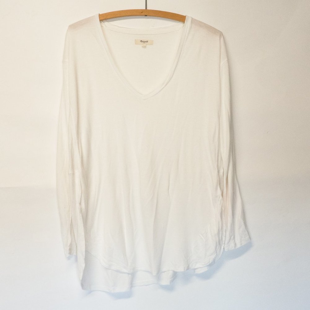 Madewell White Long Sleeve Shirt